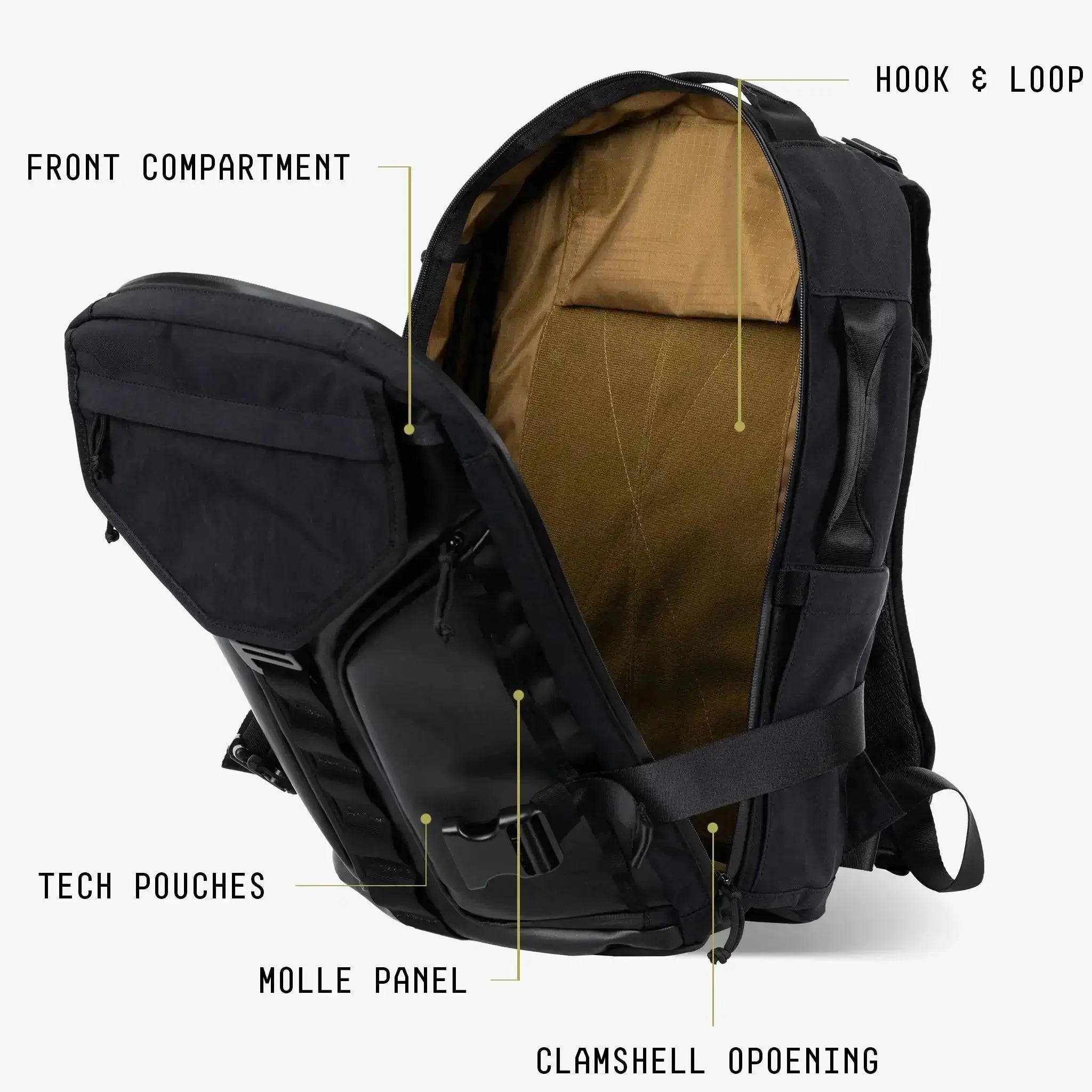 Nectrum Vanta 22 Robic commuter backpack — YKK zippers, water bottle pocket, roller-bag pass-through